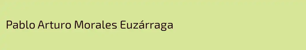 Pablo Arturo Morales Euzárraga